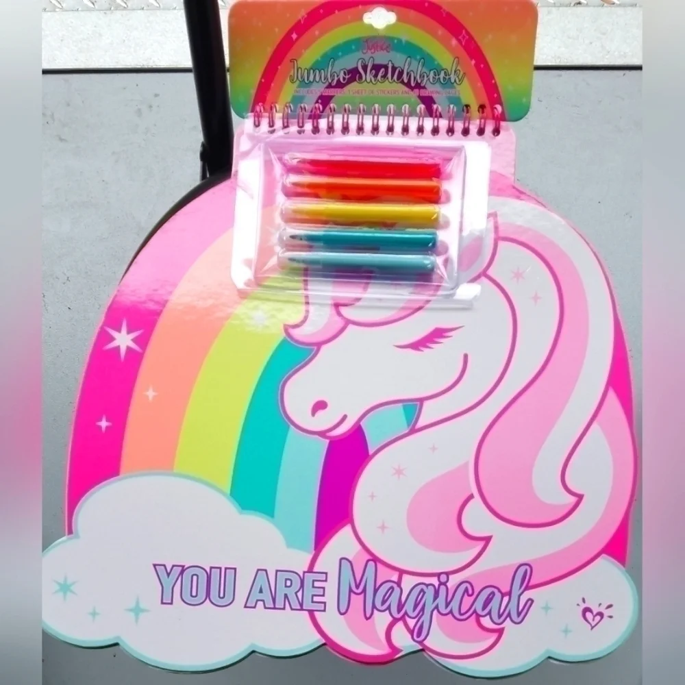 Justice Jumbo Unicorn Sketchbook